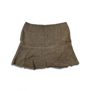 Isabel Marant Etoile Cotton and Linen Houndstooth Mini Skirt Size 36